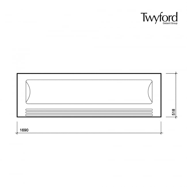 Twyford Omnifit Bath Front Panel 518mm H x 1700mm W - White