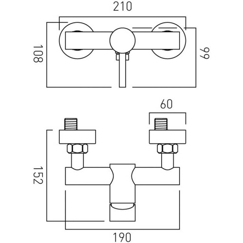 Vado Nuri Shower Valve | AX-NUR-149-CP | Exposed | Chrome