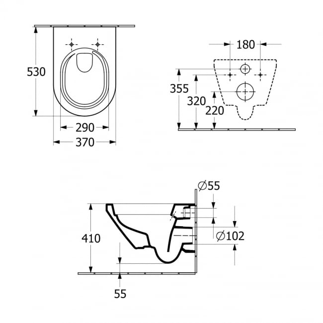 Villeroy & Boch Architectura Round Rimless TwistFlush[e3] Wall Hung Toilet White Alpin - Soft Close Seat