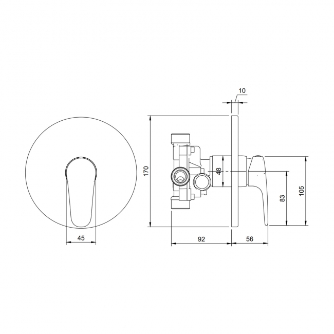 Villeroy & Boch O.novo Shower Valve 