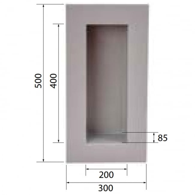 Wetroom Innovations Recessed Tileable Rectangular Shower Niche 200mm x 400mm