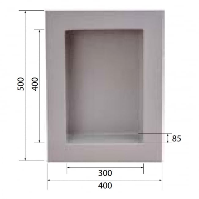 Wetroom Innovations Recessed Tileable Rectangular Shower Niche 300mm x 400mm