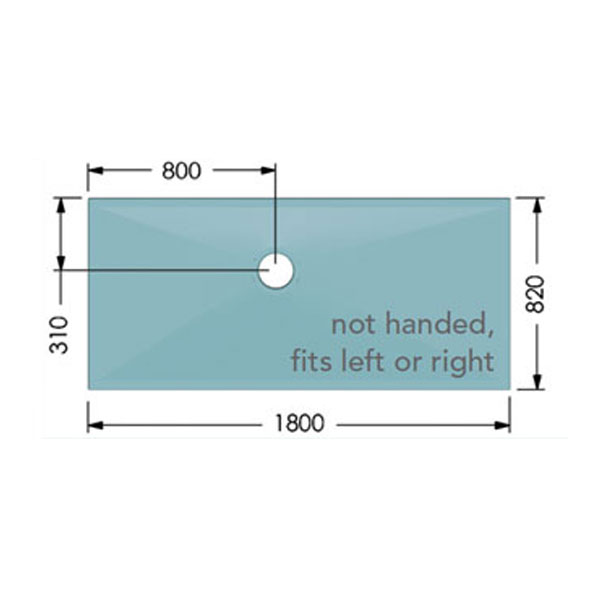 AKW Tuff Form Rectangular Wet Room Former 1800mm x 820mm GRP Composition