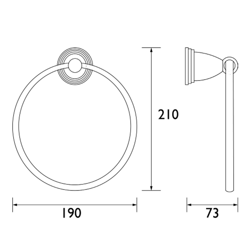 Bristan towel ring hot sale