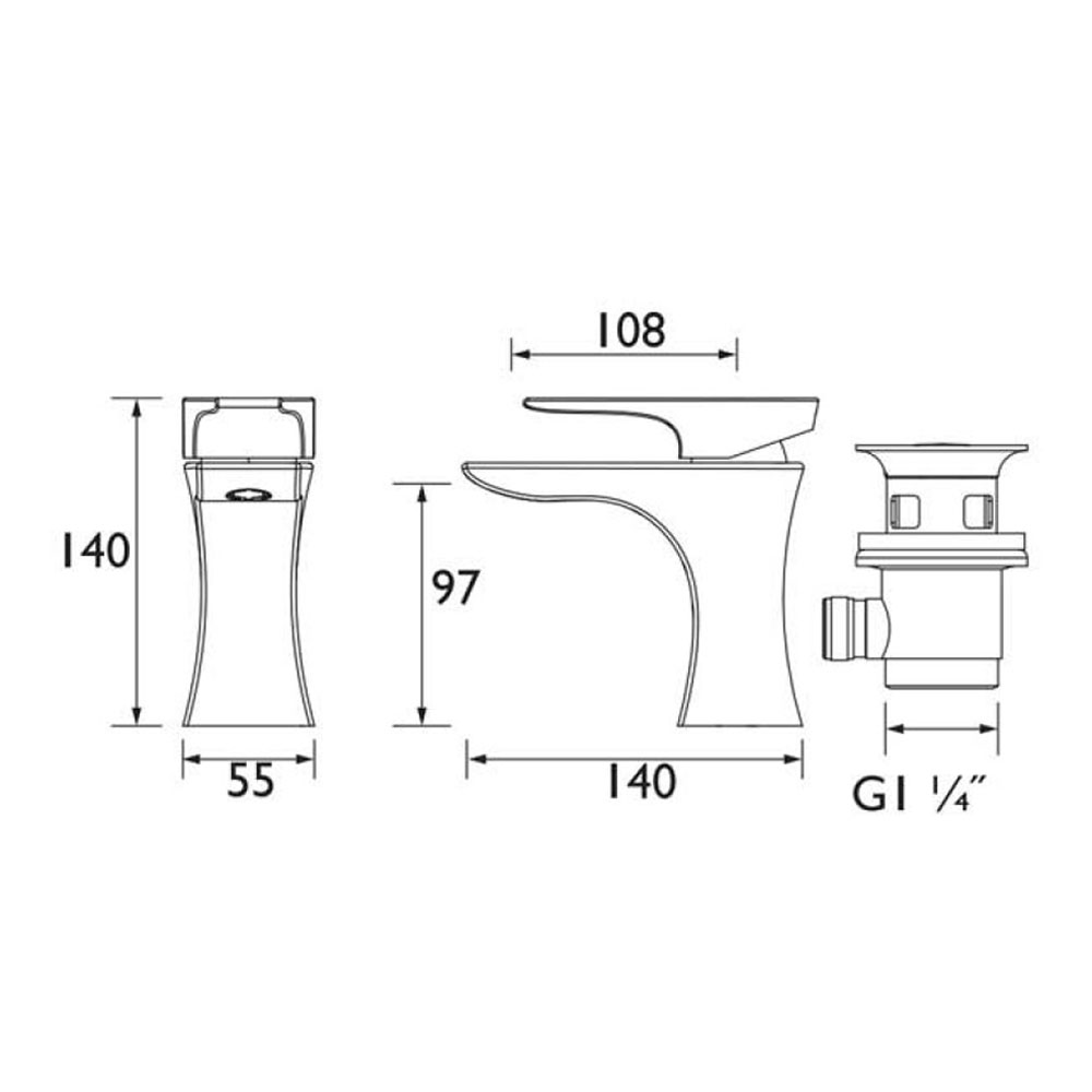 Bristan hourglass 2025 basin mixer tap