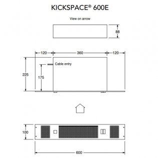 Myson Kickspace Fan Convector | Plinth Heater | 3KICK600EECO | Electric