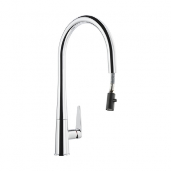 Abode Coniq R Single Lever Pull Out Kitchen Sink Mixer Tap - Chrome