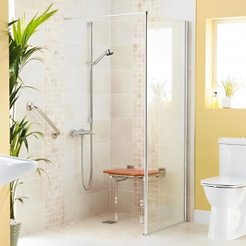 AKW Level Best Option GA 1900mm Wet Room Glass Shower Screen