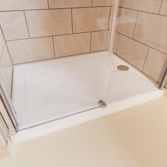 AKW Sulby 2 Unbreachable Floor Square Shower Tray 800mm x 800mm