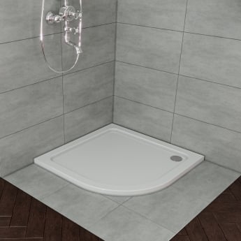 April Stone Resin 45mm Quadrant Shower Tray