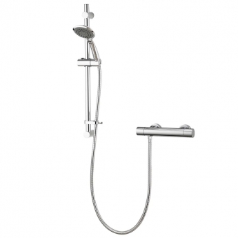 Aqualisa AQ Cool Touch Thermostatic Round Bar Mixer Shower with Shower Kit - Chrome