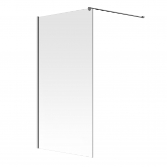 Aqualux Wet Room Shower Panel With Push & Fix 1000mm Wide - 8mm Glass