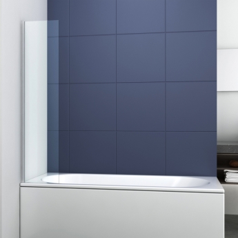 Arley Ralus 6 Single Square Bath Screen 1500mm H x 325mm W - 4mm Glass