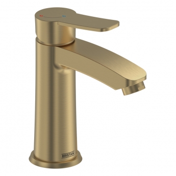 Bristan Appeal Eco Start Basin Mixer Tap with Clicker Waste - Brushed Brass