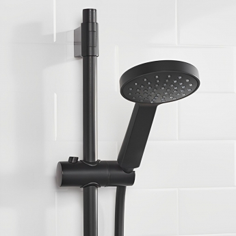 Bristan Onza Thermostatic Exposed Mixer Shower with Shower Kit - Black