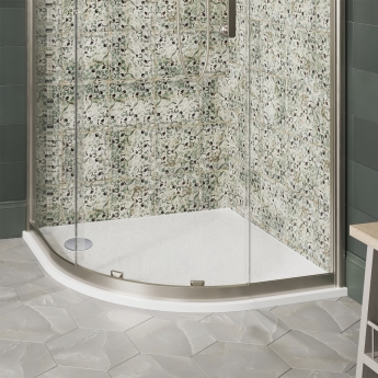 Britton Zamori Quadrant Shower Tray 900mm x 900mm - White