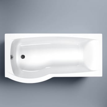 Carron Aspect P-Shaped Curved Shower Bath 1700mm x 700mm/800mm