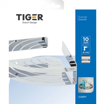 Tiger Caddy Corner Shower Basket 224mm - Chrome