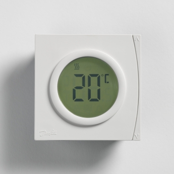 Danfoss Mains Digital Room Thermostat with Volt Free Output - White