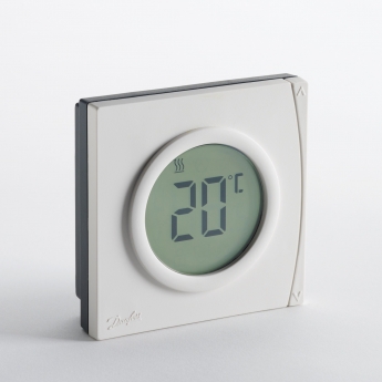 Danfoss Mains Digital Room Thermostat with Volt Free Output - White