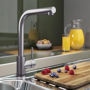 Delphi Adria Single Lever Kitchen Sink Mixer Tap - Brushed Nickel