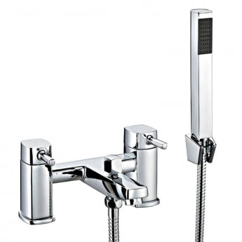 Delphi Arden Bath Shower Mixer Tap with Shower Kit Pillar Mounted - Chrome