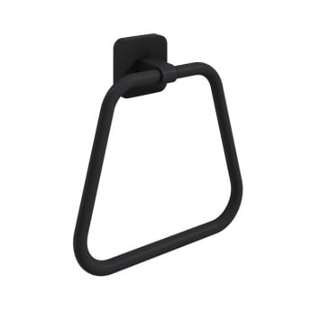 Delphi Wall Mounted Towel Ring - Matt Black