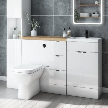 Delphi Blend Compact 600mm 2-Door Floor Standing Vanity Unit