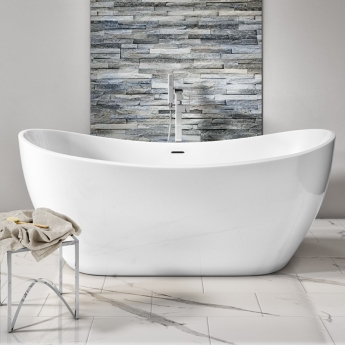 Delphi Bolsena Double Ended Freestanding Bath 1800mm x 800mm - 0 Tap Hole (inc Leg Set)