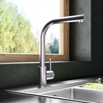 Delphi Era Kitchen Sink Mixer Tap Pull-Out Spray - Brushed Nickel