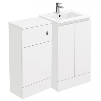 Delphi Halite Combination Unit with 500mm WC Unit - 1000mm Wide - White