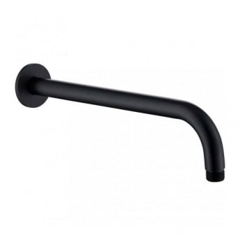Delphi Round Wall Mounted Shower Arm 300mm Length - Black