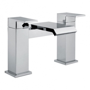 Delphi Tec Studio Q Waterfall Bath Filler Tap Pillar Mounted - Chrome