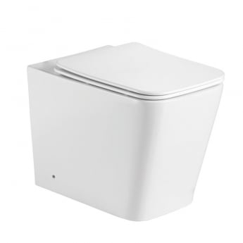 Delphi Torbole Rimless Back to Wall Toilet White - Slim Soft Close Seat