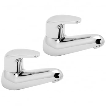 Deva Adore Modern Bath Taps Pair - Chrome