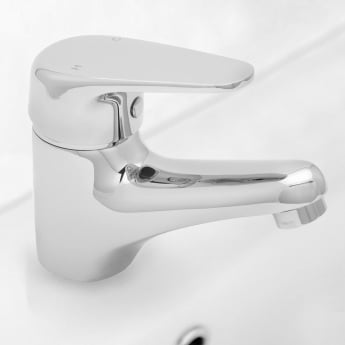 Deva Adore Mono Basin Mixer Tap with Press Top Waste - Chrome