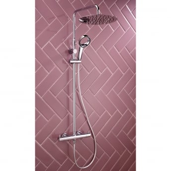 Deva Aurajet Aio S Cool Touch Bar Shower with Diverter and Adjustable Rail - Chrome