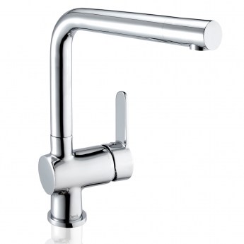 Deva Ethos Side Lever Kitchen Sink Mixer Tap with Swivel Spout - Chrome