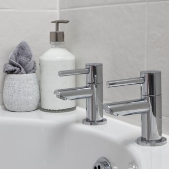 Deva Insignia Basin Taps Pair - Chrome