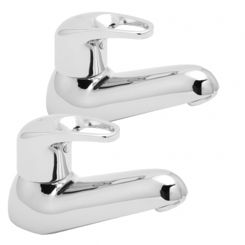 Deva Lace Modern Bath Taps Pair - Chrome