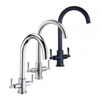 Deva Nelson Kitchen Sink Mixer Tap - Matt Black