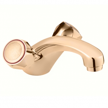 Deva Profile Mono Basin Mixer Tap with Pop Up Waste - Gold