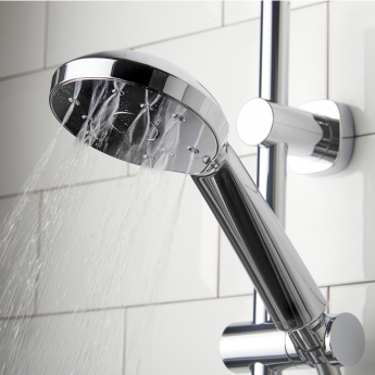 Deva Satinjet Avoca Low Flow Bar Shower Valve with Easy Fit Shower Kit - Chrome