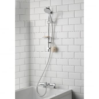 Deva Satinjet Avoca Thermostatic Bath Shower Mixer Tap - Chrome