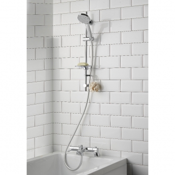 Deva Satinjet Avoca Thermostatic Low Flow Bath Shower Mixer Tap - Chrome