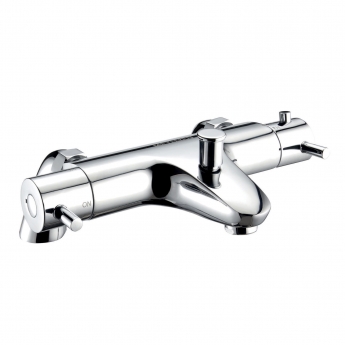 Deva Thermostatic Bath Shower Mixer Tap Pillar Mounted - Chrome