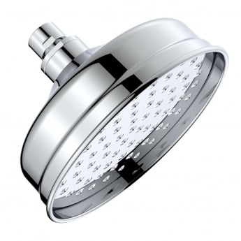 Deva 6 Inch Traditional Shower Head with Swivel Joint Chrome