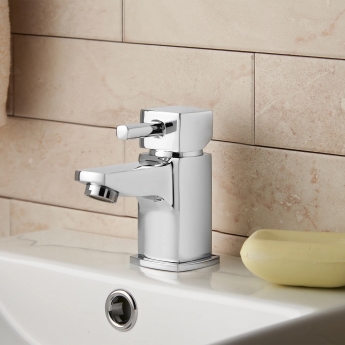 Deva Wexford Mini Basin Mixer Tap with Press Top Waste - Chrome