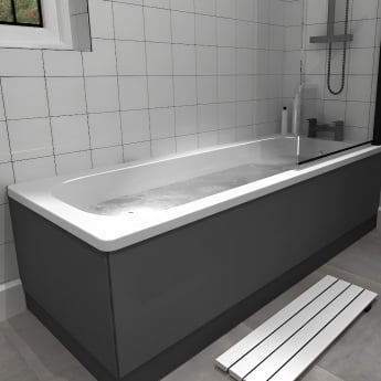 Duchy Vantage Single Ended Rectangular Steel Enamel Bath