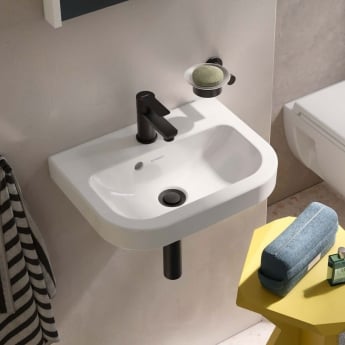 Duravit D-Code Wall Hung Basin with Overflow 450mm Wide - 1 Tap Hole